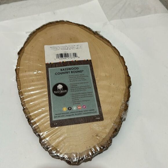 Walnut Hollow Basswood Country Round Wood, Medium, Woodburning, Home Decor NEW - Picture 4 of 5